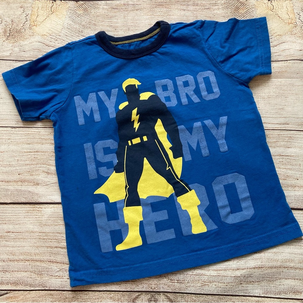 Carter's My Bro Is My Hero Graphic Crew Neck Tshirt Boys Size 3T